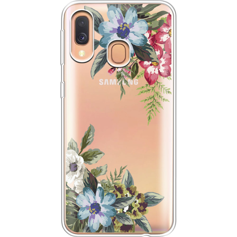 Прозрачный чехол Uprint Samsung A405 Galaxy A40 Floral