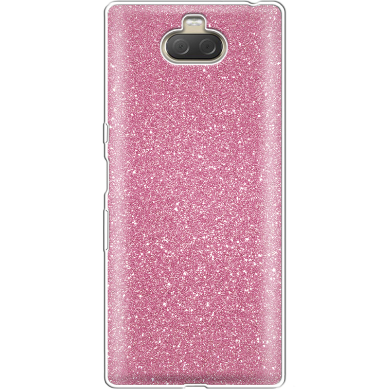 Чехол с блёстками Sony Xperia 10 Plus I4213 Розовый