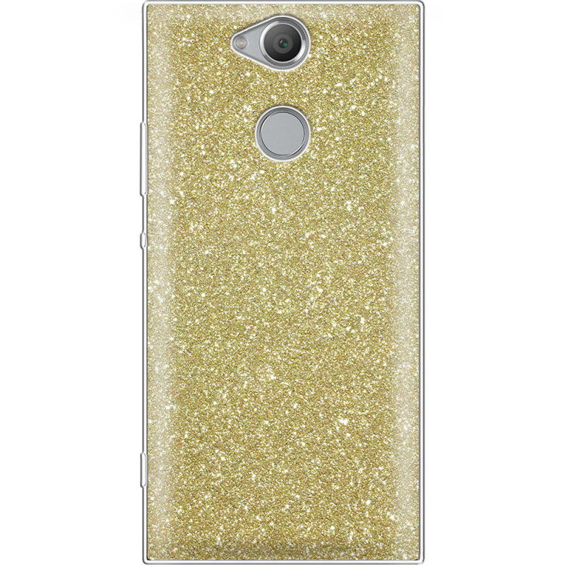 Чехол с блёстками Sony Xperia XA2 H4113 Золото