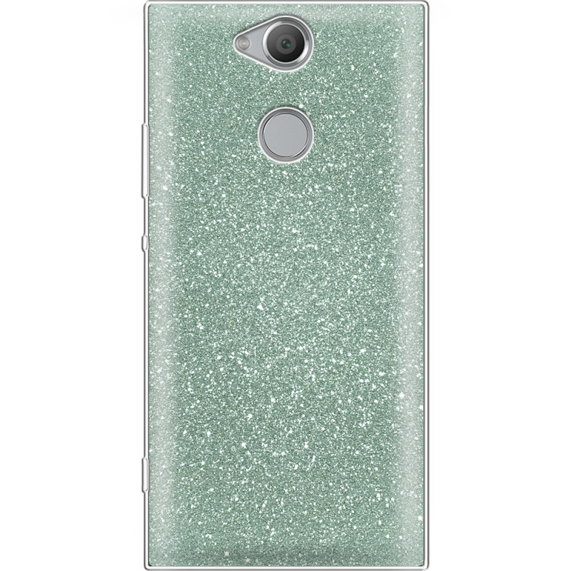 Чехол с блёстками Sony Xperia XA2 H4113 Зеленый