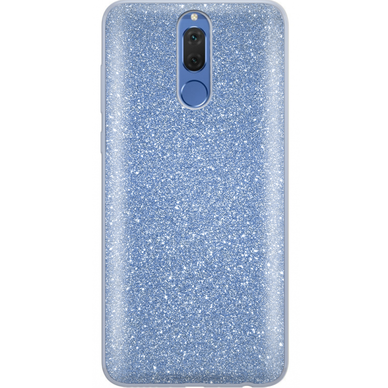 Чехол с блёстками Huawei Mate 10 Lite Голубой