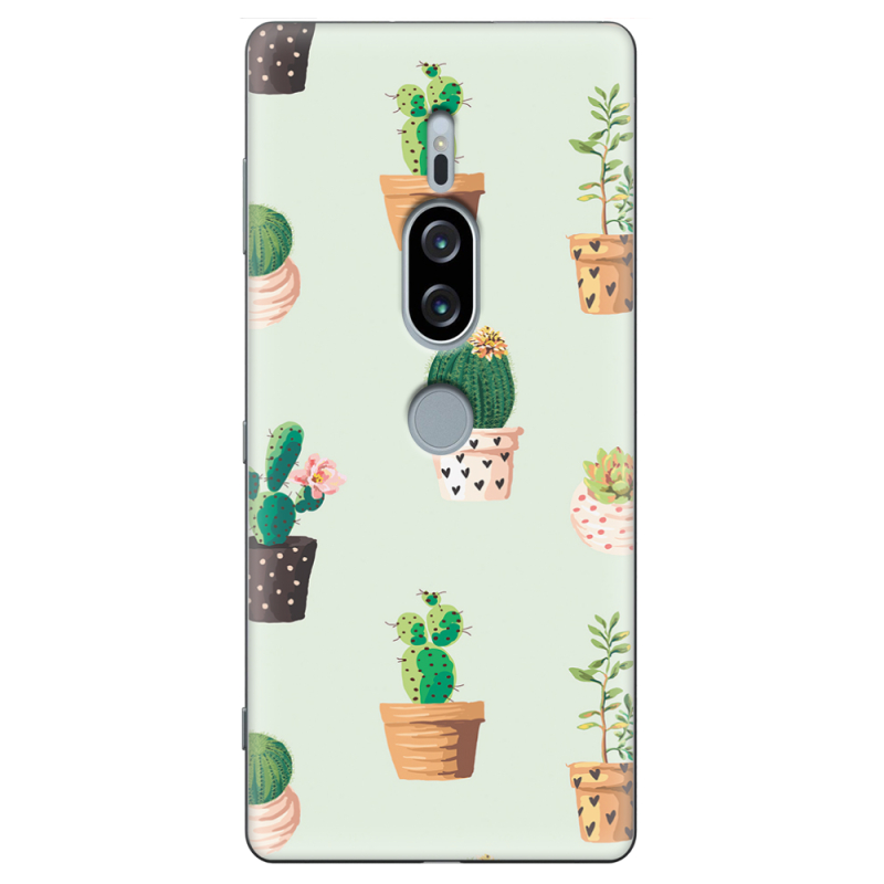 Чехол Uprint Sony Xperia XZ2 Premium H8166 L-green Cacti