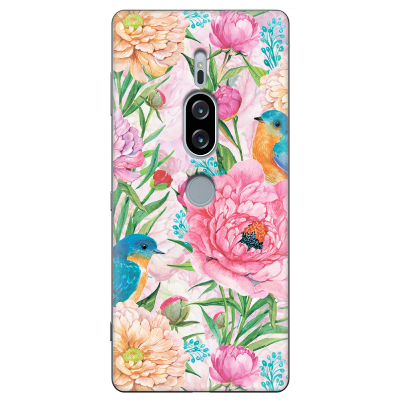 Чехол Uprint Sony Xperia XZ2 Premium H8166 Birds in Flowers