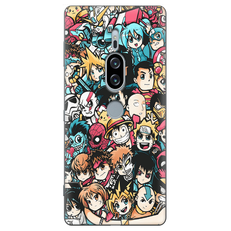 Чехол Uprint Sony Xperia XZ2 Premium H8166 Anime Stickers
