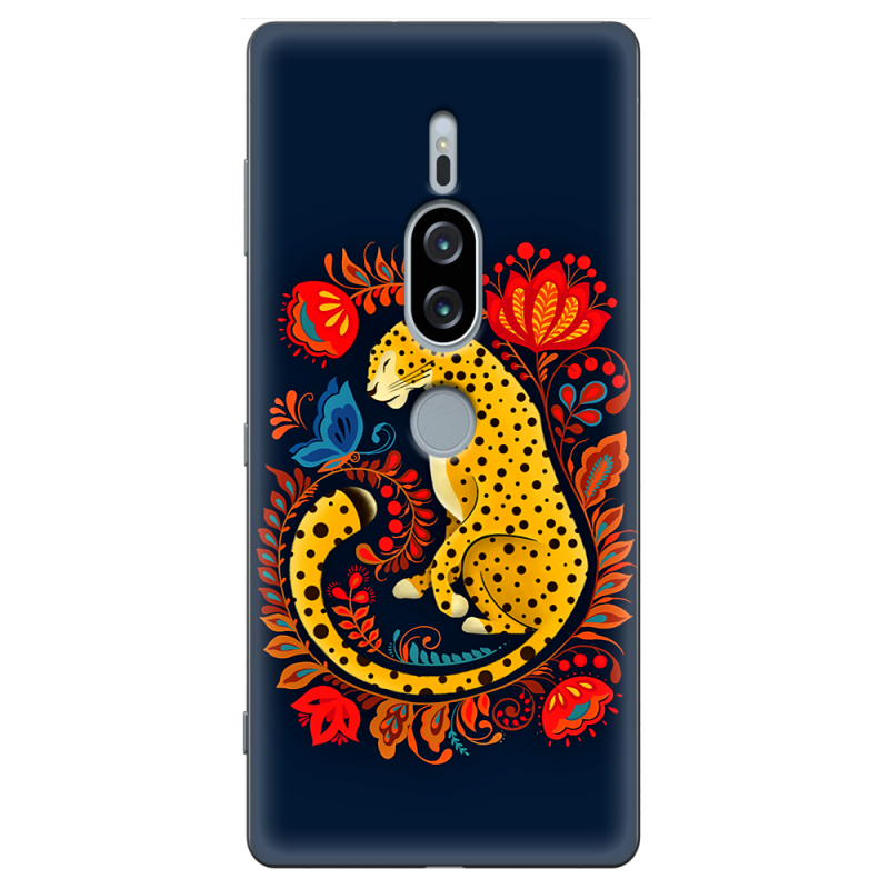 Чехол Uprint Sony Xperia XZ2 Premium H8166 Petrykivka Leopard