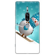 Чехол Uprint Sony Xperia XZ2 Premium H8166 Skier Snowman