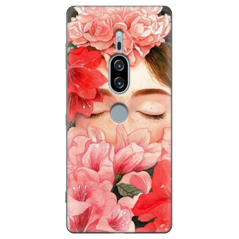 Чехол Uprint Sony Xperia XZ2 Premium H8166 Girl in Flowers