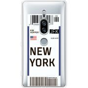 Прозрачный чехол Uprint Sony Xperia XZ2 Premium H8166 Ticket New York