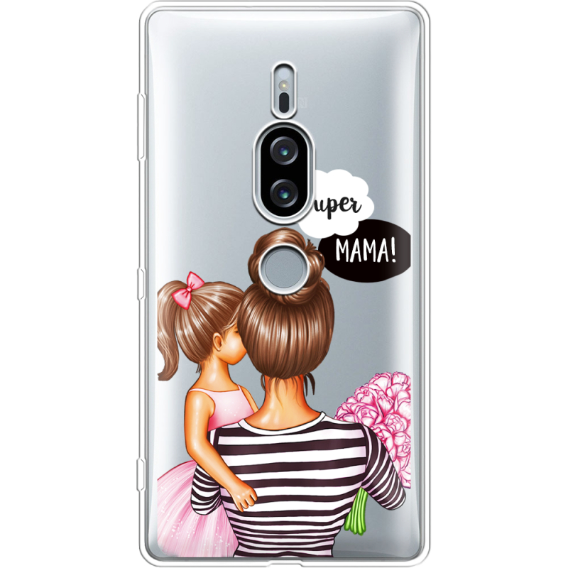 Прозрачный чехол Uprint Sony Xperia XZ2 Premium H8166 Super Mama and Daughter