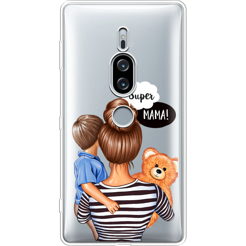 Прозрачный чехол Uprint Sony Xperia XZ2 Premium H8166 Super Mama and Son