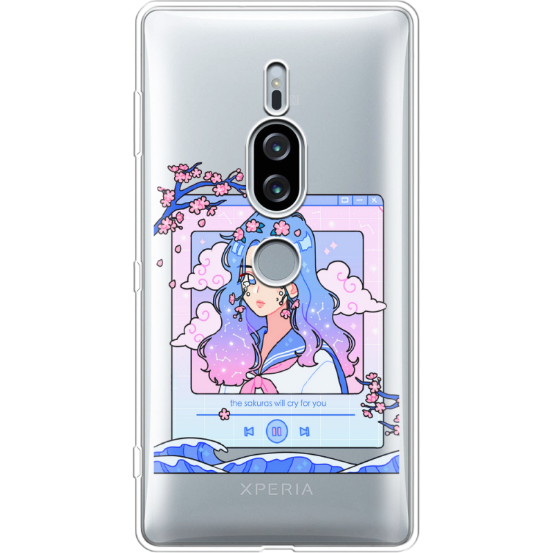 Прозрачный чехол Uprint Sony Xperia XZ2 Premium H8166 The Sakuras Will Cry For You