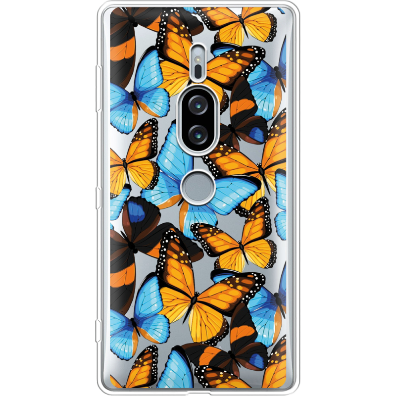 Прозрачный чехол Uprint Sony Xperia XZ2 Premium H8166 Butterfly Morpho