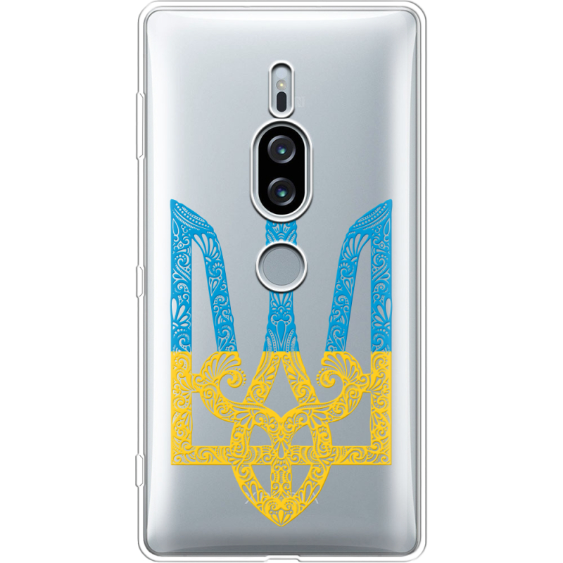 Прозрачный чехол Uprint Sony Xperia XZ2 Premium H8166 Gold Trident