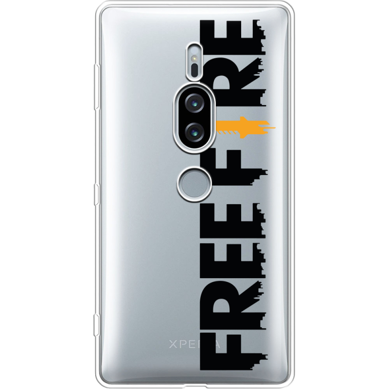 Прозрачный чехол Uprint Sony Xperia XZ2 Premium H8166 Free Fire Black Logo