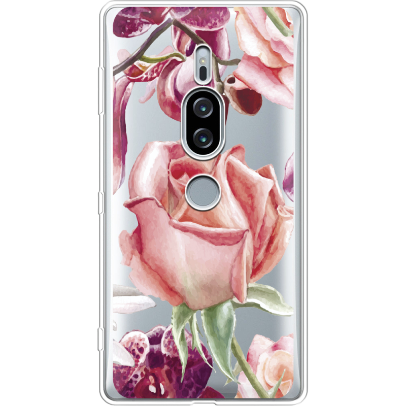 Прозрачный чехол Uprint Sony Xperia XZ2 Premium H8166 Rose