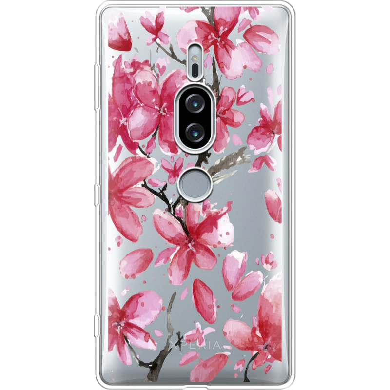 Прозрачный чехол Uprint Sony Xperia XZ2 Premium H8166 Pink Magnolia