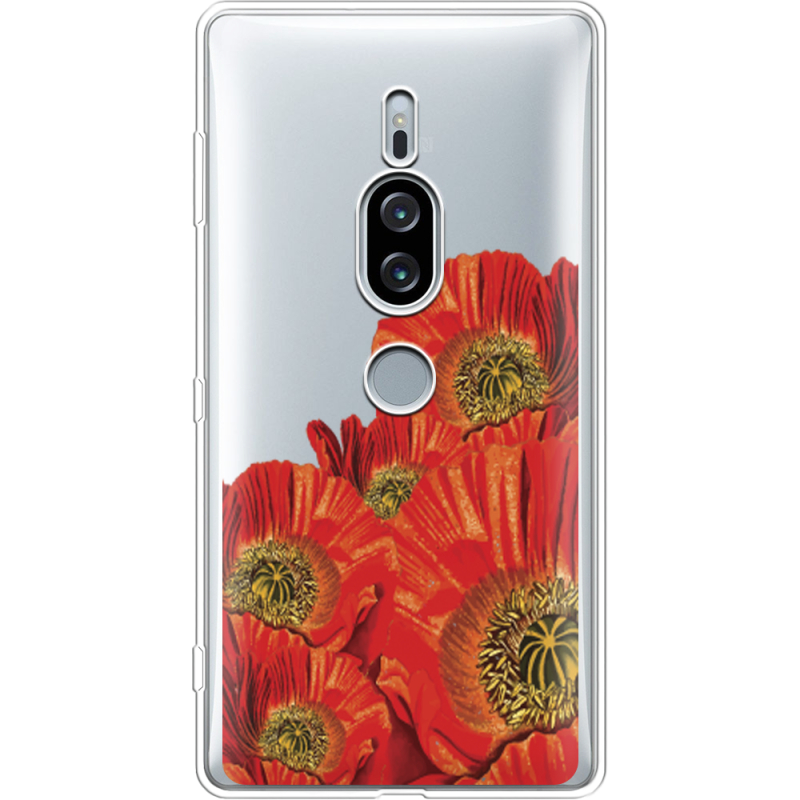 Прозрачный чехол Uprint Sony Xperia XZ2 Premium H8166 Red Poppies