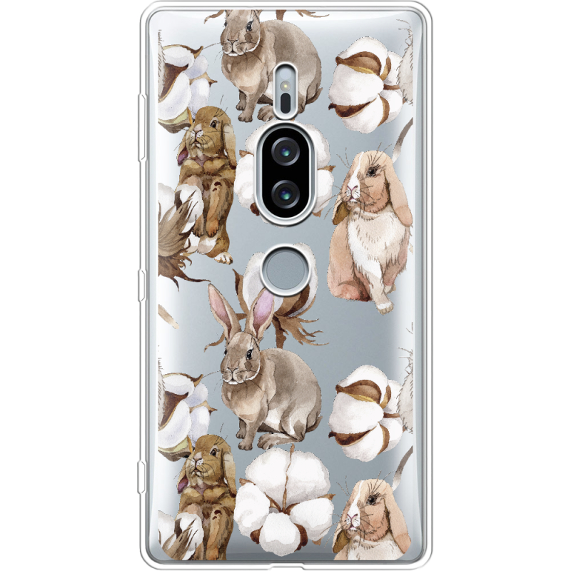 Прозрачный чехол Uprint Sony Xperia XZ2 Premium H8166 Cotton and Rabbits