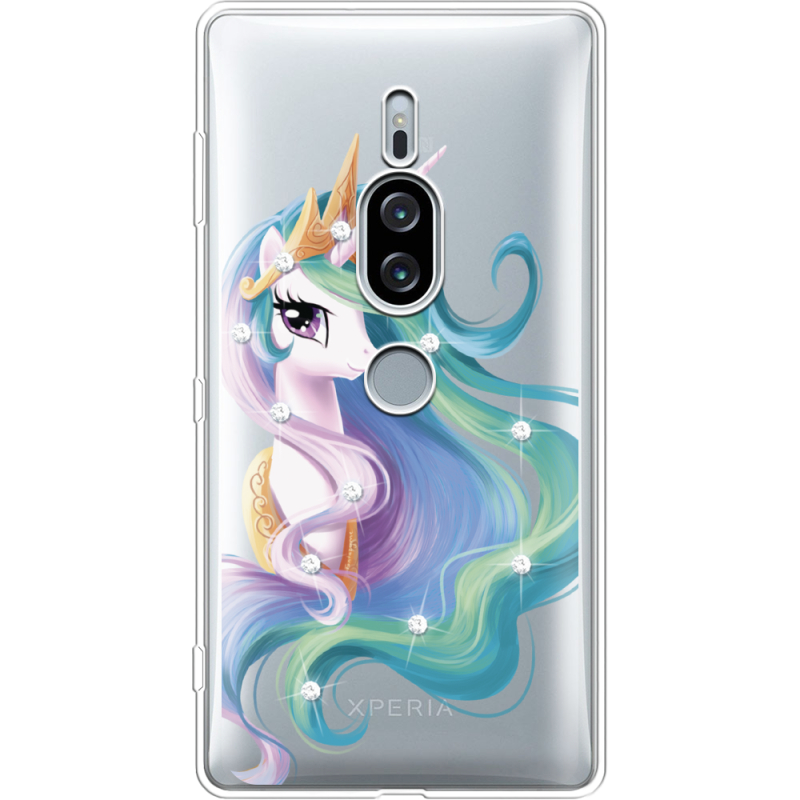 Чехол со стразами Sony Xperia XZ2 Premium H8166 Unicorn Queen