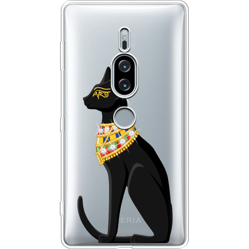 Чехол со стразами Sony Xperia XZ2 Premium H8166 Egipet Cat