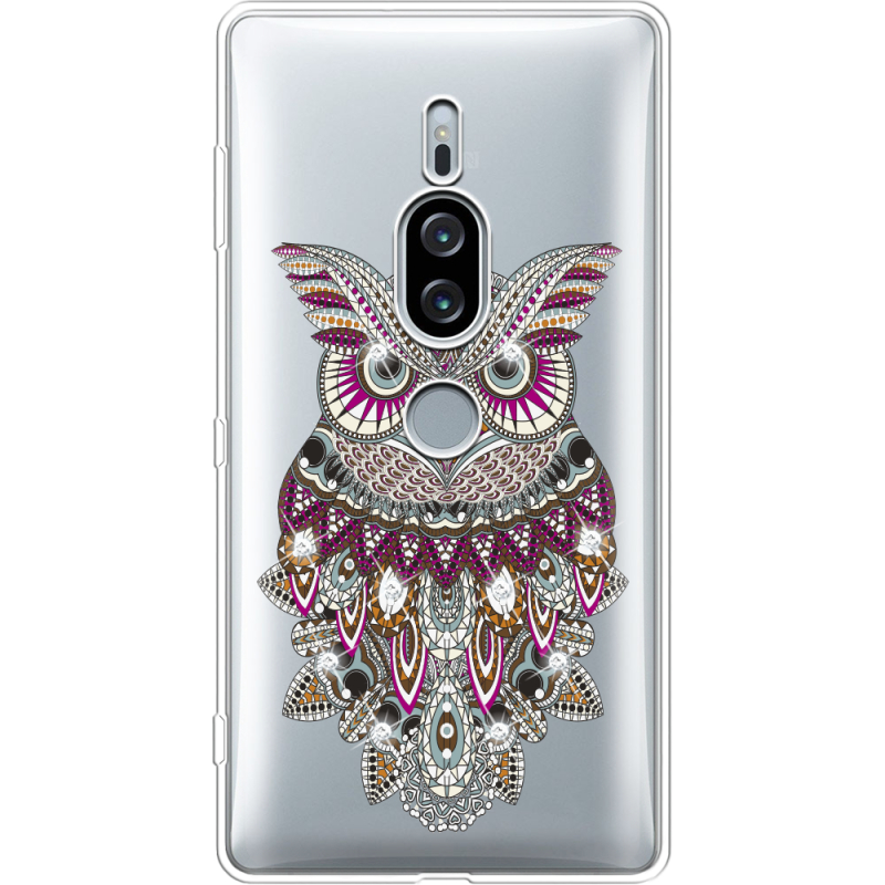 Чехол со стразами Sony Xperia XZ2 Premium H8166 Owl