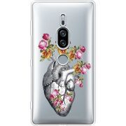 Чехол со стразами Sony Xperia XZ2 Premium H8166 Heart