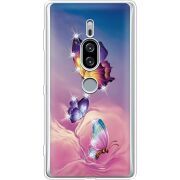 Чехол со стразами Sony Xperia XZ2 Premium H8166 Butterflies