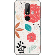 Чехол Uprint Nokia 6.1 Plus Line Flowers