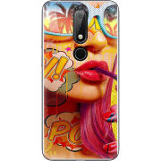 Чехол Uprint Nokia 6.1 Plus Yellow Girl Pop Art
