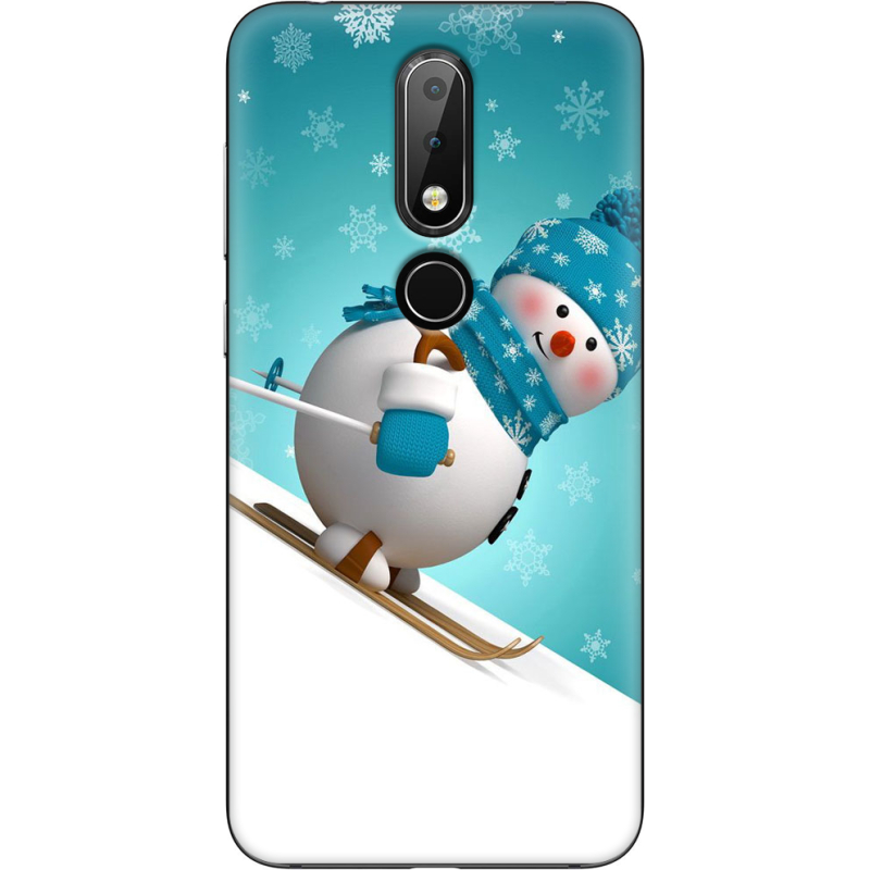 Чехол Uprint Nokia 6.1 Plus Skier Snowman