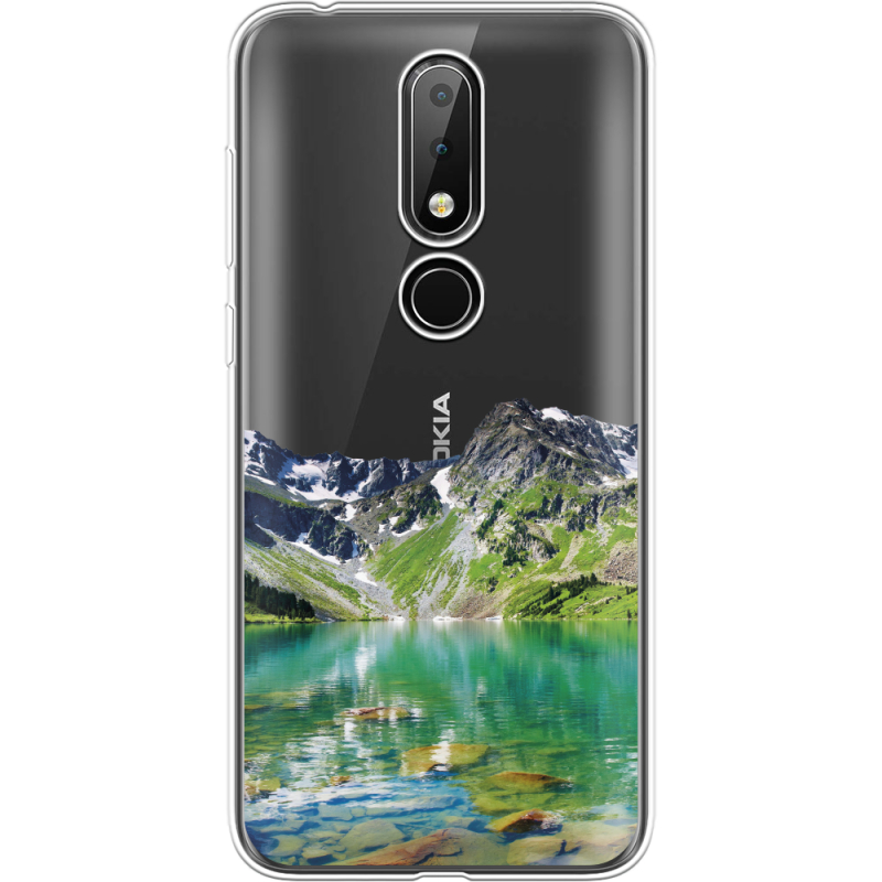 Прозрачный чехол Uprint Nokia 6.1 Plus Green Mountain