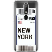 Прозрачный чехол Uprint Nokia 6.1 Plus Ticket New York