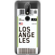 Прозрачный чехол Uprint Nokia 6.1 Plus Ticket Los Angeles