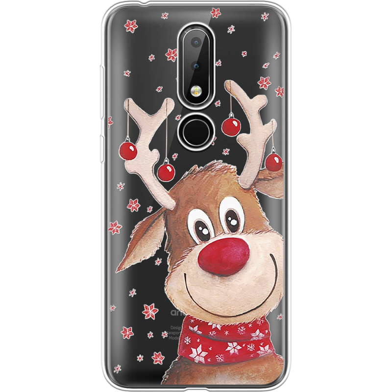 Прозрачный чехол Uprint Nokia 6.1 Plus Winter Deer