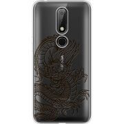 Прозрачный чехол Uprint Nokia 6.1 Plus Chinese Dragon