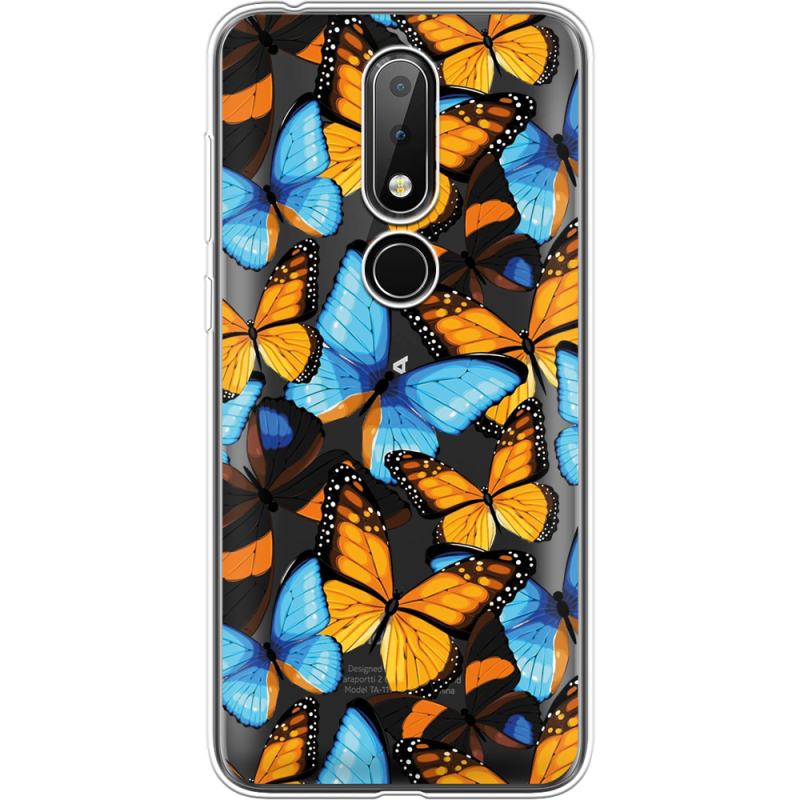 Прозрачный чехол Uprint Nokia 6.1 Plus Butterfly Morpho