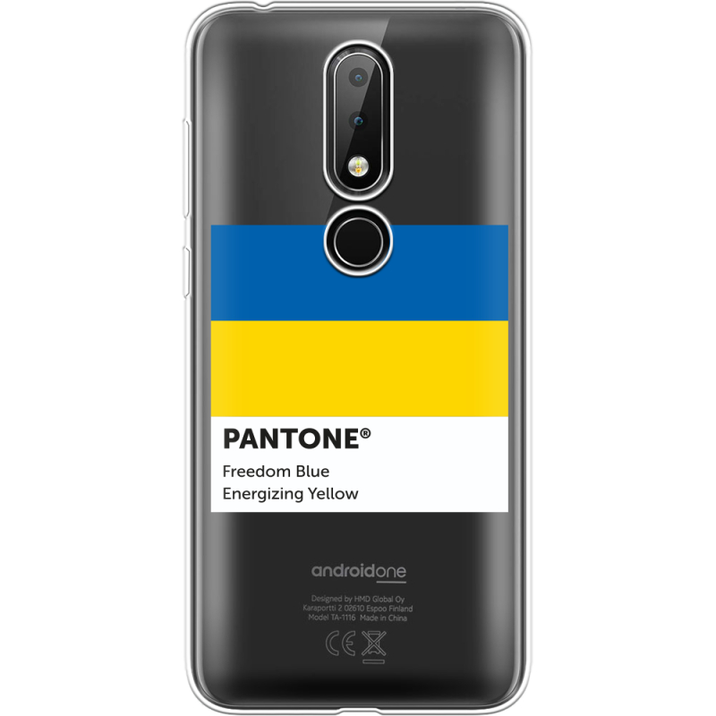 Прозрачный чехол Uprint Nokia 6.1 Plus Pantone вільний синій