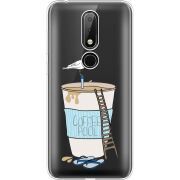 Прозрачный чехол Uprint Nokia 6.1 Plus Segull in Cofee Pool