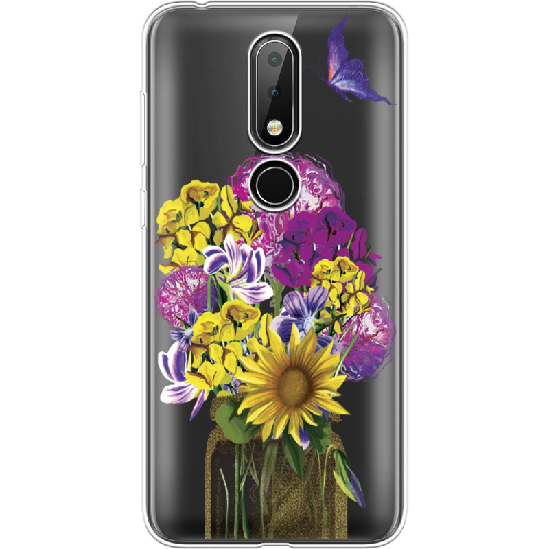 Прозрачный чехол Uprint Nokia 6.1 Plus My Bouquet