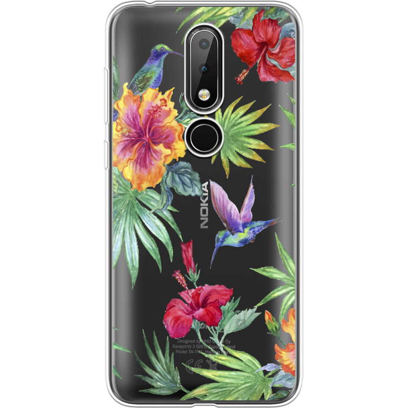 Прозрачный чехол Uprint Nokia 6.1 Plus Tropical