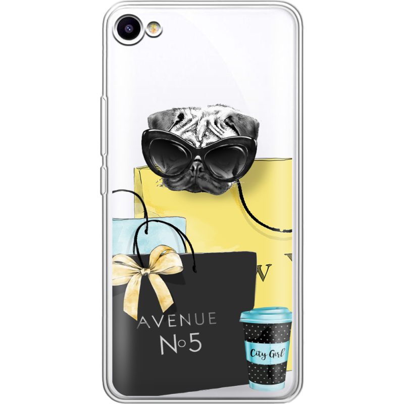 Прозрачный чехол Uprint Meizu U10 Fashion Pug