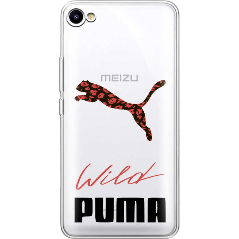 Прозрачный чехол Uprint Meizu U10 Wild Cat