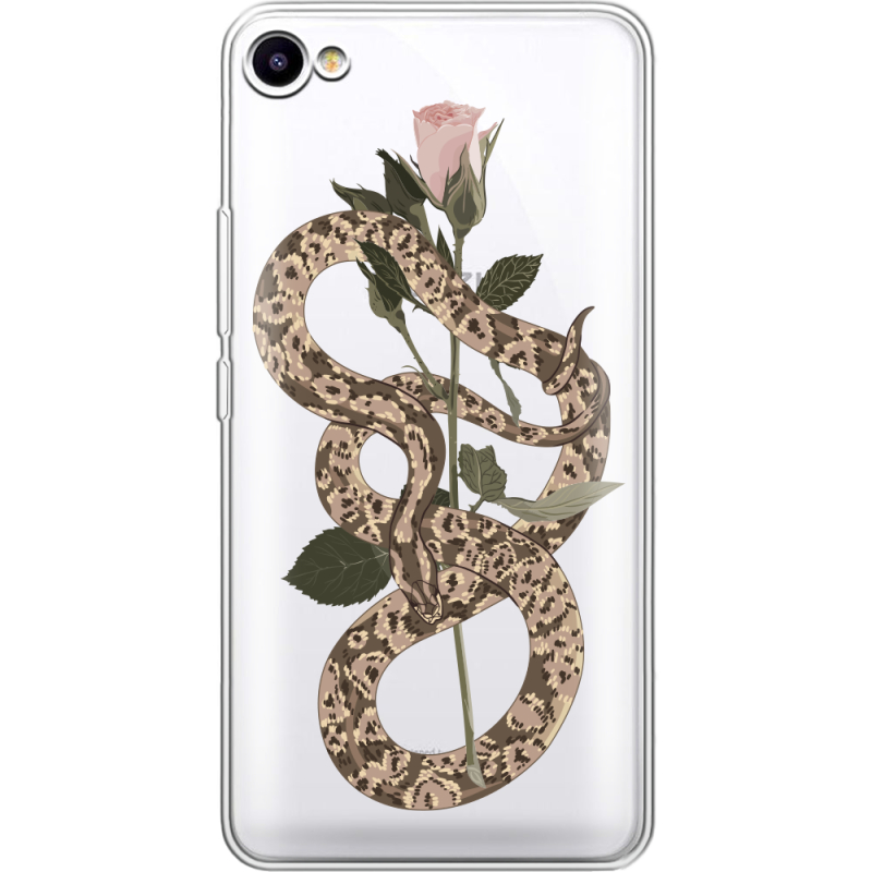 Прозрачный чехол Uprint Meizu U10 Glamor Snake