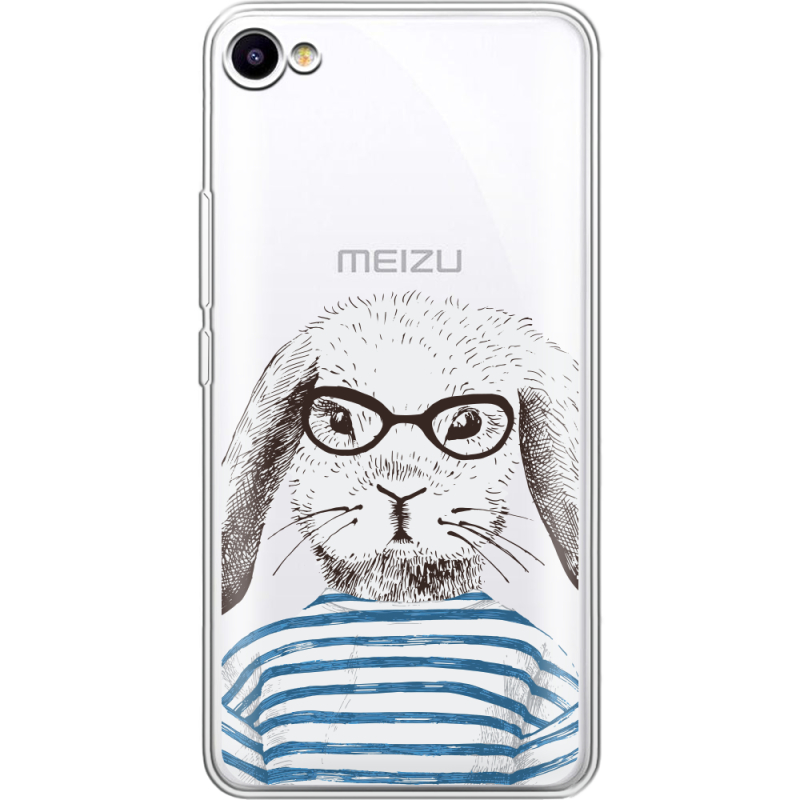 Прозрачный чехол Uprint Meizu U10 MR. Rabbit