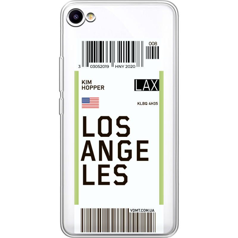 Прозрачный чехол Uprint Meizu U10 Ticket Los Angeles