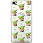 Прозрачный чехол Uprint Meizu U10 Pattern Baby Yoda