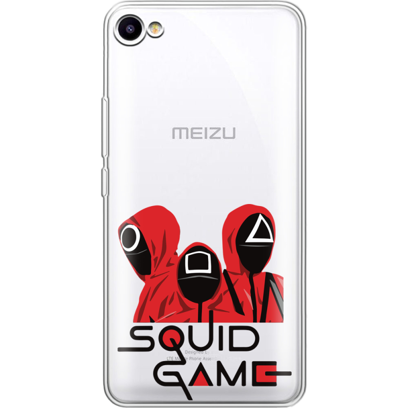 Прозрачный чехол Uprint Meizu U10 siquid game люди в красном