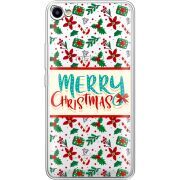 Прозрачный чехол Uprint Meizu U10 Vintage Christmas Pattern