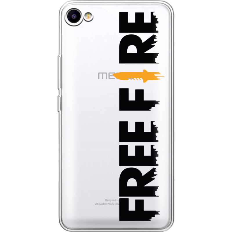 Прозрачный чехол Uprint Meizu U10 Free Fire Black Logo