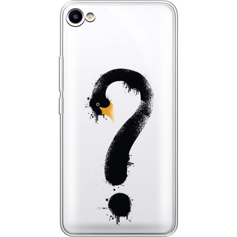 Прозрачный чехол Uprint Meizu U10 Swan question